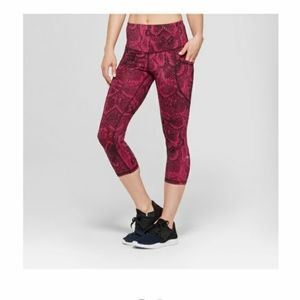🐍Snake Print Crop Leggings with Pockets